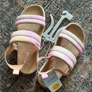 Cat & Jack Kids' Pink and Yellow Sandals